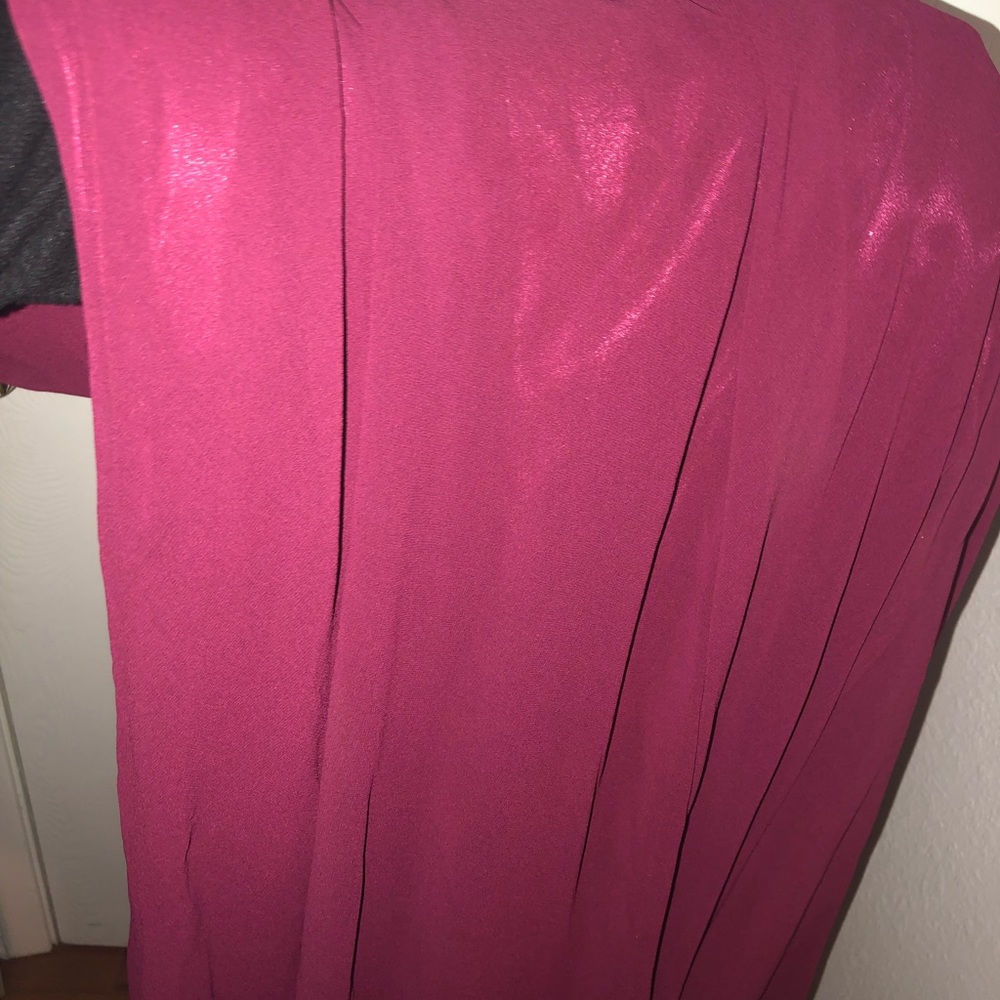 Maroon chiffon and lace gown - Picture 4 of 4